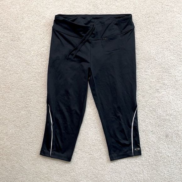 Champion black cropped drawstring leggings small - Picture 3 of 14